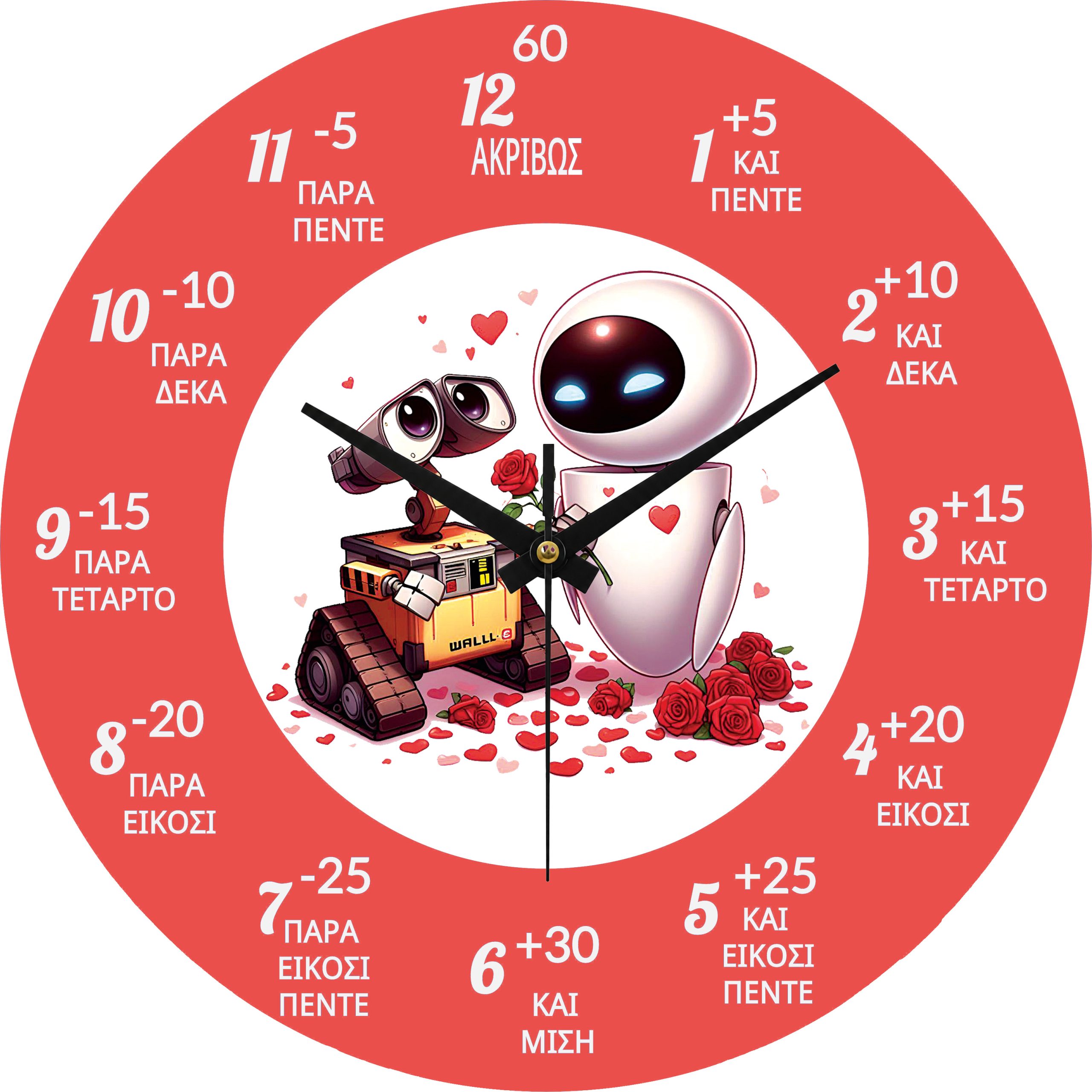 Εκπαιδευτικό ρολόι wall-e Εκπαιδευτικό ρολόι wall-e
